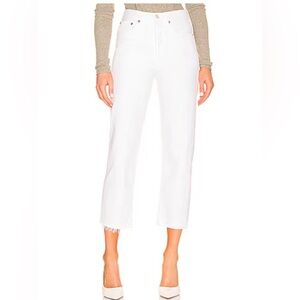 AGOLDE  Size 26 90's Crop Jeans in Element White